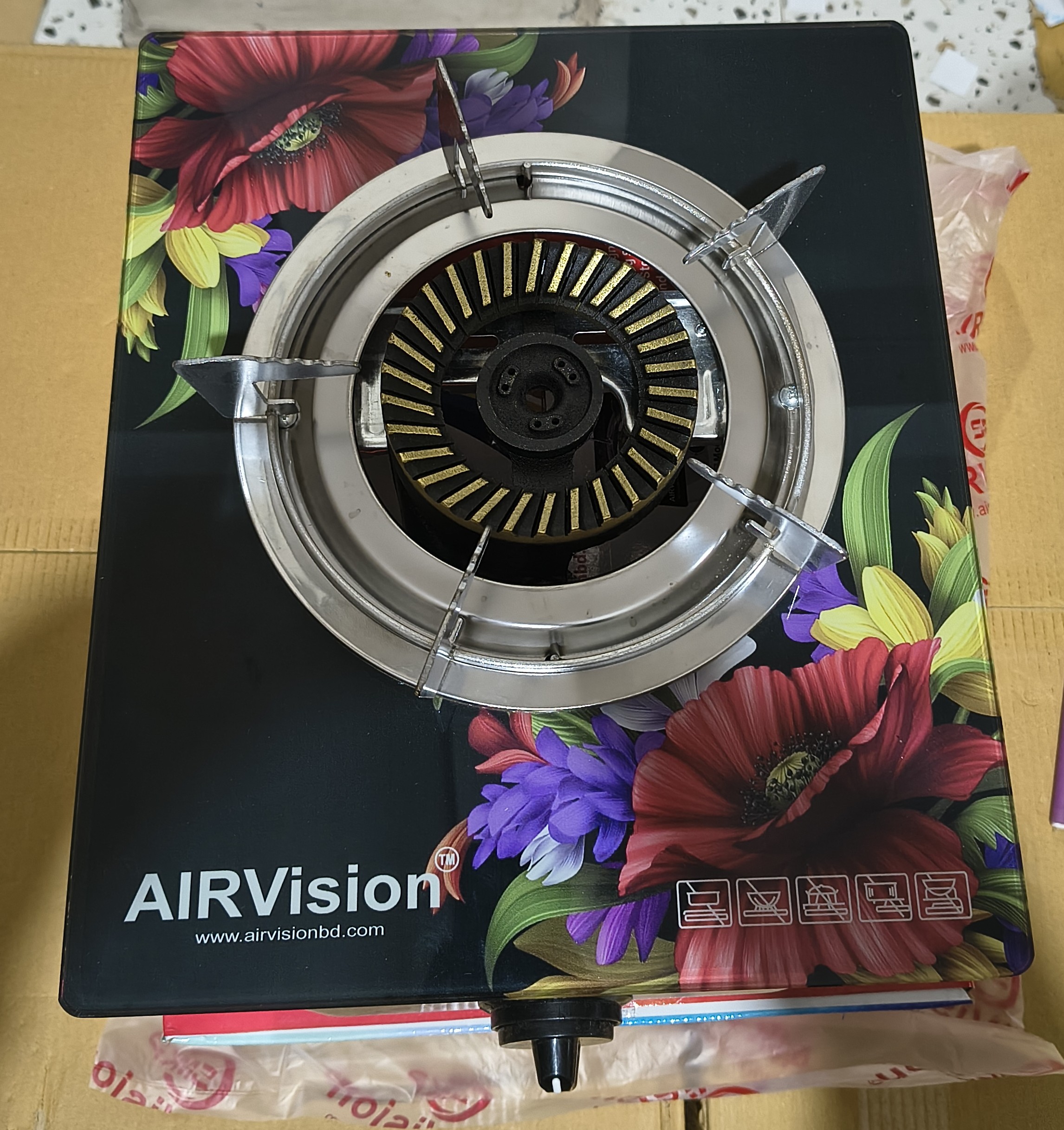 AIRVision Gas Stove Glass Single BF Model : 302